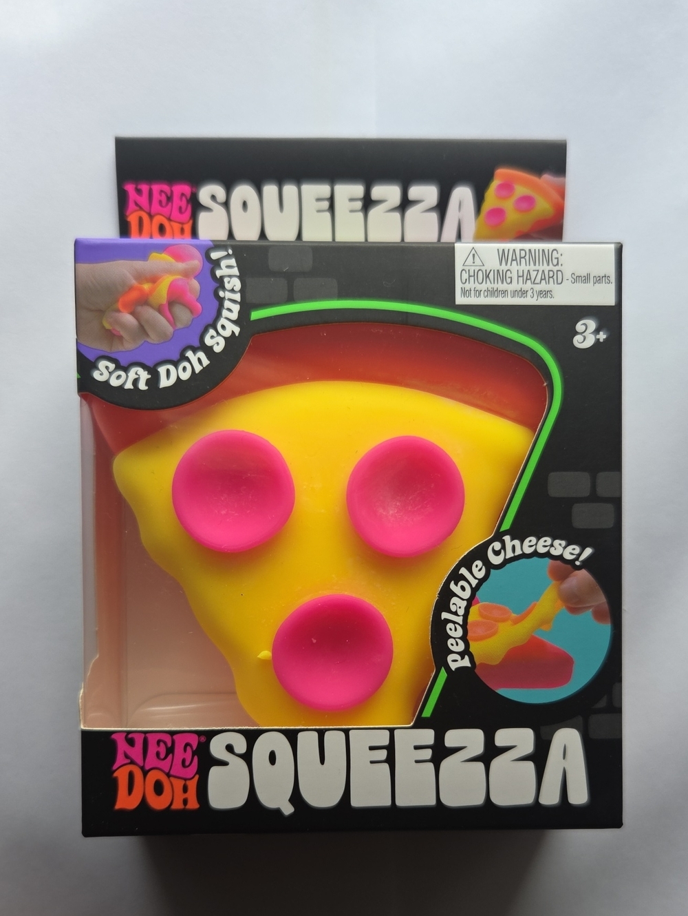 Needoh Squeezza Pizza Soft Doh Squisher Toy - Yellow & Pink